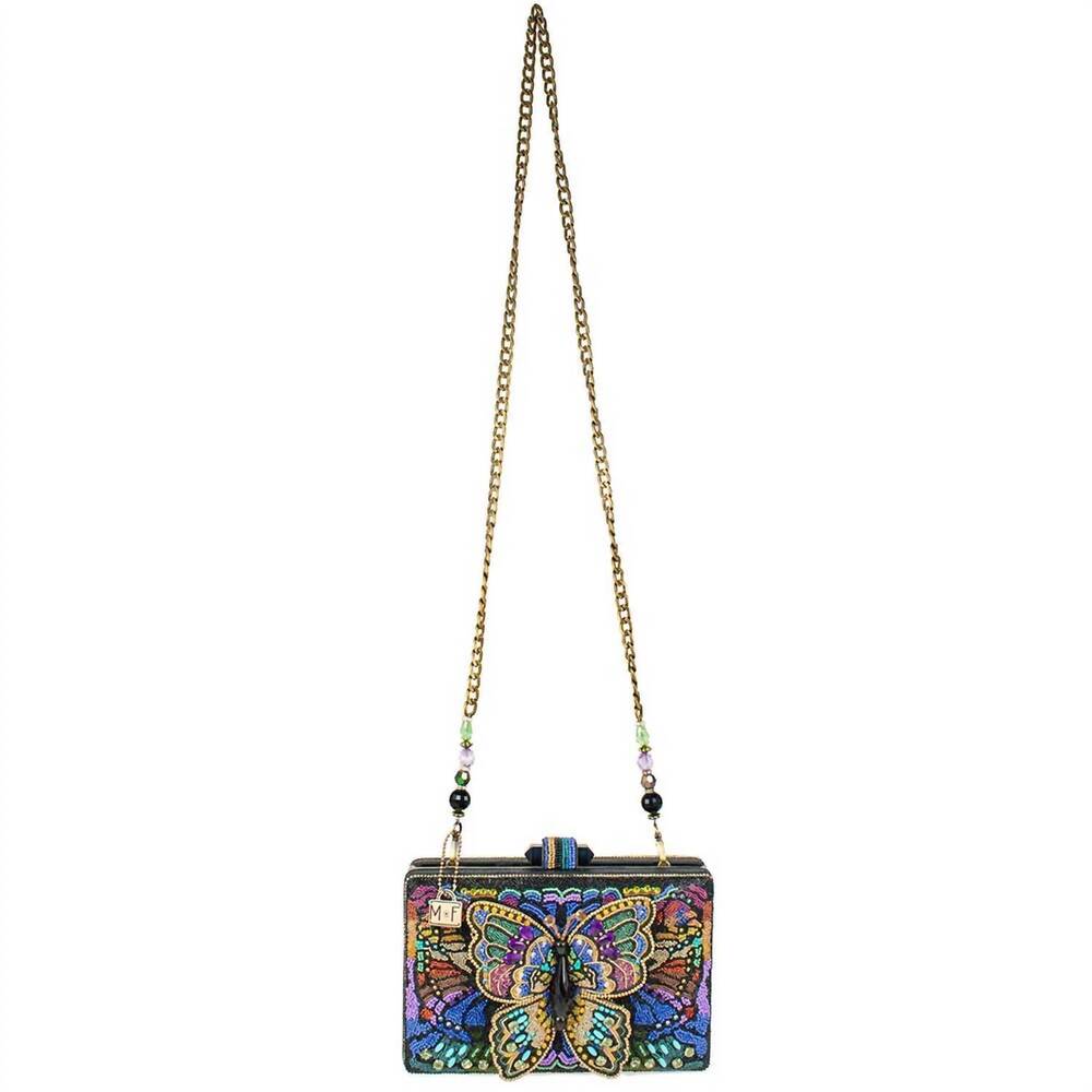 NEW MARY FRANCES kaleidoscope crossbody butterfly crossbody handbag in multicolo